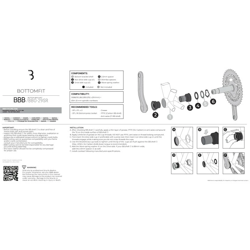 BBB Innenlager GXP BB86/BB92 HighEnd Ø41 X 86.5/89.5/92mm, ID Ø24-22mm 5 BBB Innenlager GXP BB86/BB92 HighEnd Ø41 X 86.5/89.5/92mm, ID Ø24-22mm – Bild 3