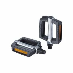 BBB Trekking Pedal Alu-Kunststoff Boron Achs Silber-grau, Mit Reflektoren