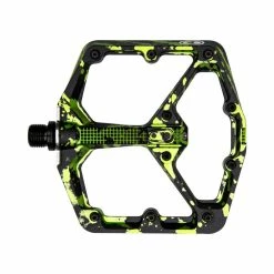 Crankbrothers Crank Brothers Pedal Stamp 7 Large Splatter Lime Gr&uuml;n