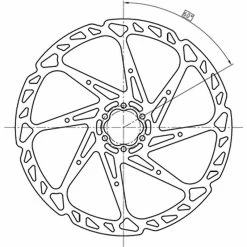 Incirca Bremsscheibe, HD Disc Brake Rotor 6-Loch 220mm -Pièces pour vélos Soldes incirca bremsscheibe hd disc brake rotor 6 loch 220mm2