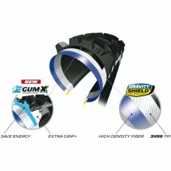 Michelin E-Wild Front Gum-X TLR, 27.5x2.8 Gum-X, Faltbar, Schwarz -Pièces pour vélos Soldes michelin e wild front gum x tlr 275x28 gum x faltbar schwarz5