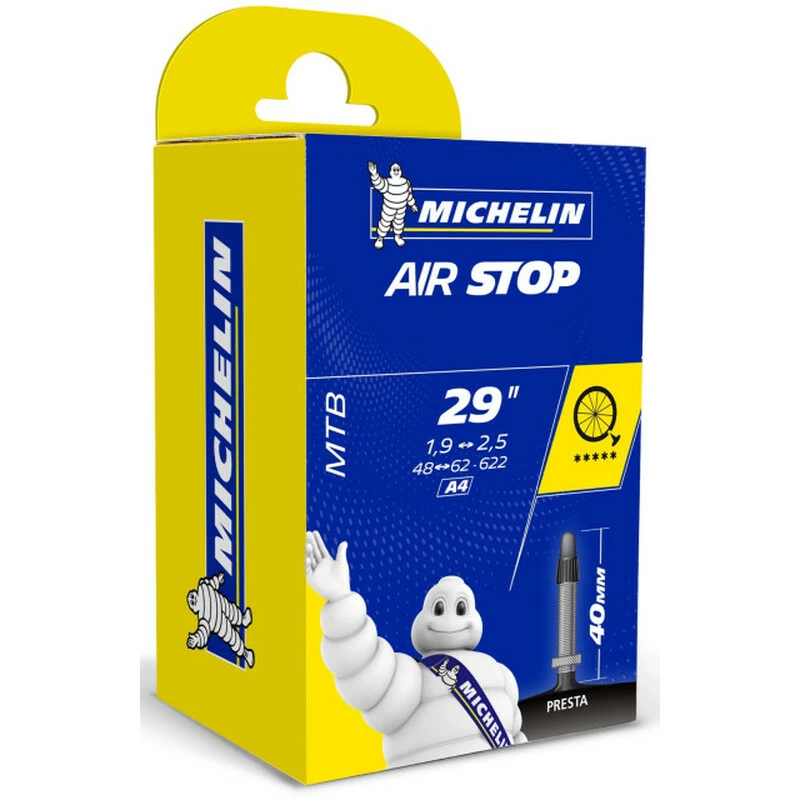 Michelin Schlauch MTB A4 Airstop 29, 29x1.9-2.4, Presta, 40mm 3 Michelin Schlauch MTB A4 Airstop 29, 29x1.9-2.4, Presta, 40mm
