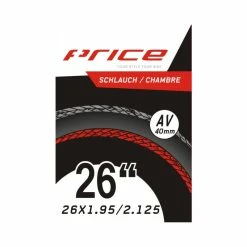 Price Schlauch MTB, 26x1.9-2.15, AV40, Ventil 40mm, Box &agrave; 10 Stk.
