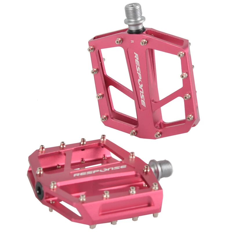 Response Flat Pedale MTB, 9/16" 7mm Lager Gedichtet, Red AL6061 24 Pin Format: 94x95mm 3 Response Flat Pedale MTB, 9/16" 7mm Lager Gedichtet, Red AL6061 24 Pin Format: 94x95mm