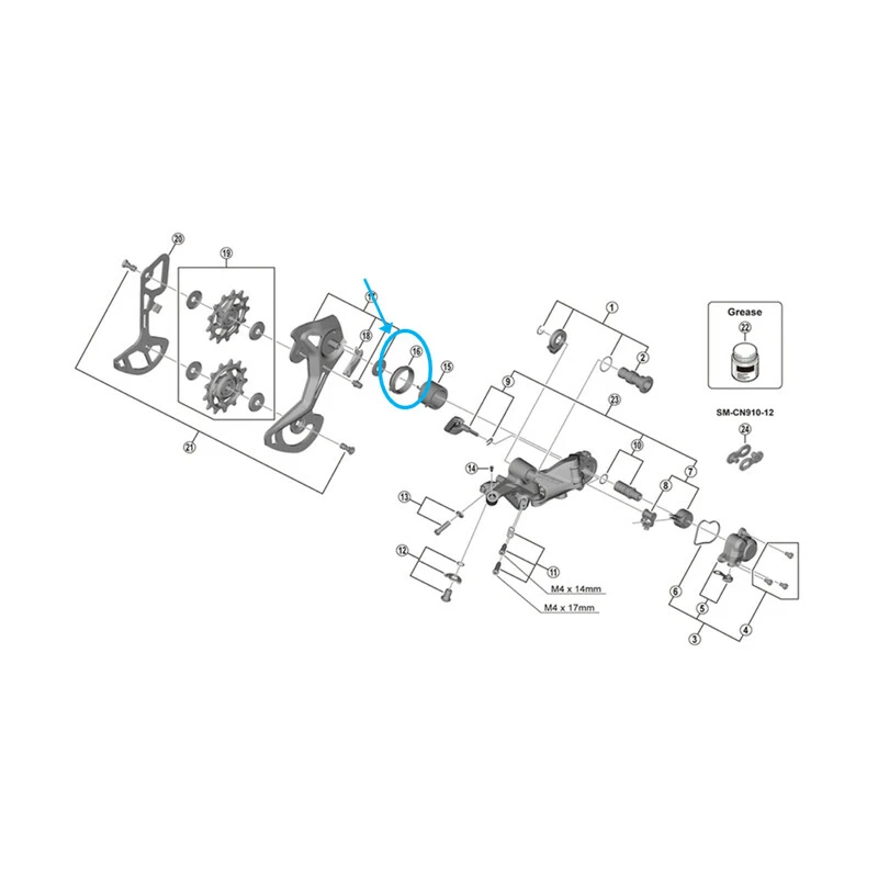 Shimano Dichtring Für Pulley RD-M9100 3 Shimano Dichtring Für Pulley RD-M9100