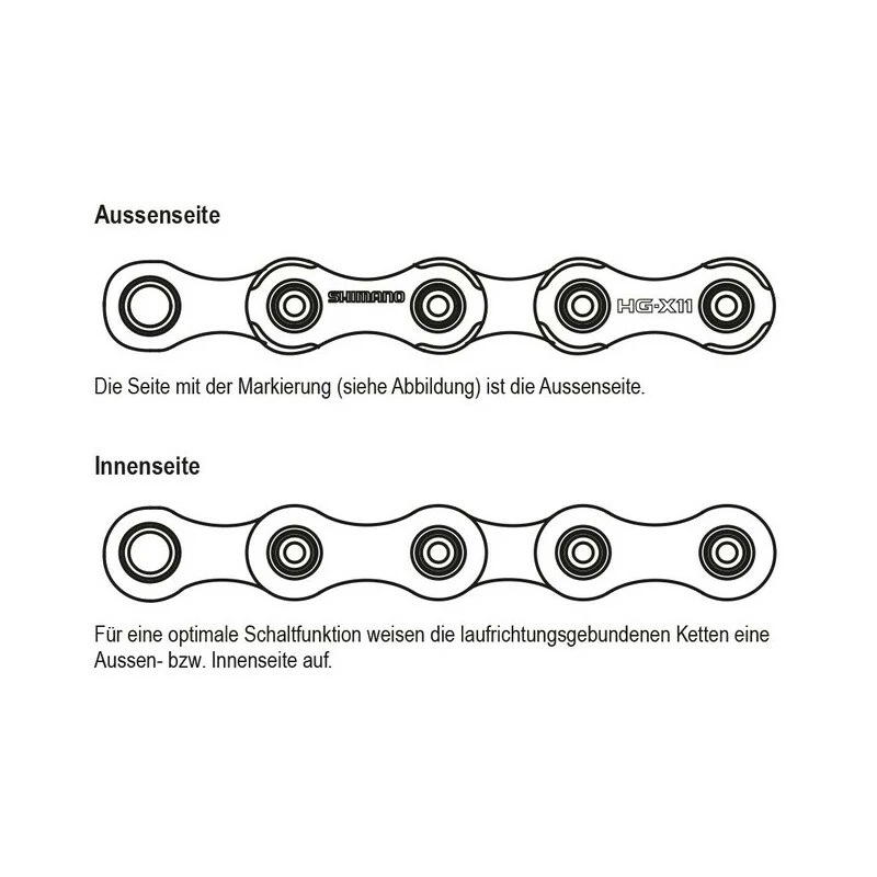 Shimano Ultegra/XT Kette Mit Kettenschloss, CN-HG70111138Q, 11-fach 4 Shimano Ultegra/XT Kette Mit Kettenschloss, CN-HG70111138Q, 11-fach – Bild 2