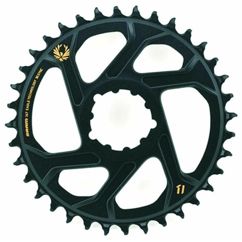 SRAM XX1 EAGLE 20 Kettenblatt 32 Zähne X-SYNC 2, Direct Mount, 12-fach, 3mm Offset, Boost, Schwarz-gold 3 SRAM XX1 EAGLE 20 Kettenblatt 32 Zähne X-SYNC 2, Direct Mount, 12-fach, 3mm Offset, Boost, Schwarz-gold